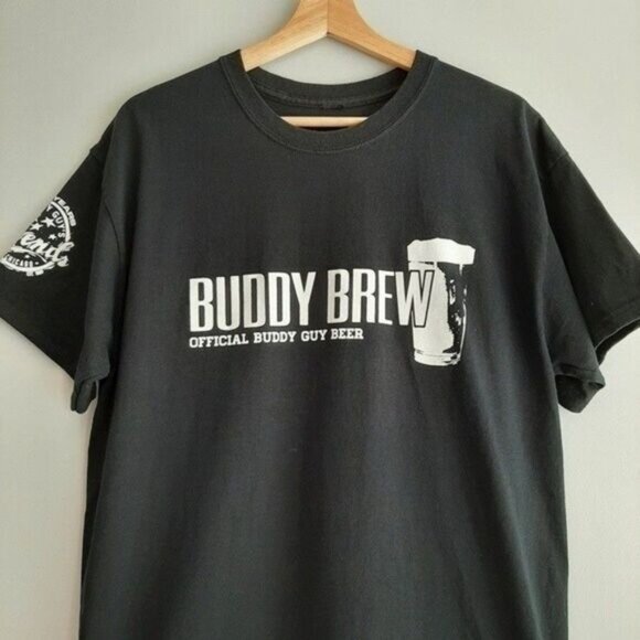 BUDDY BREW Buddy Guy Beer T-shirt Men's Sz L Flawed - Picture 3 of 12